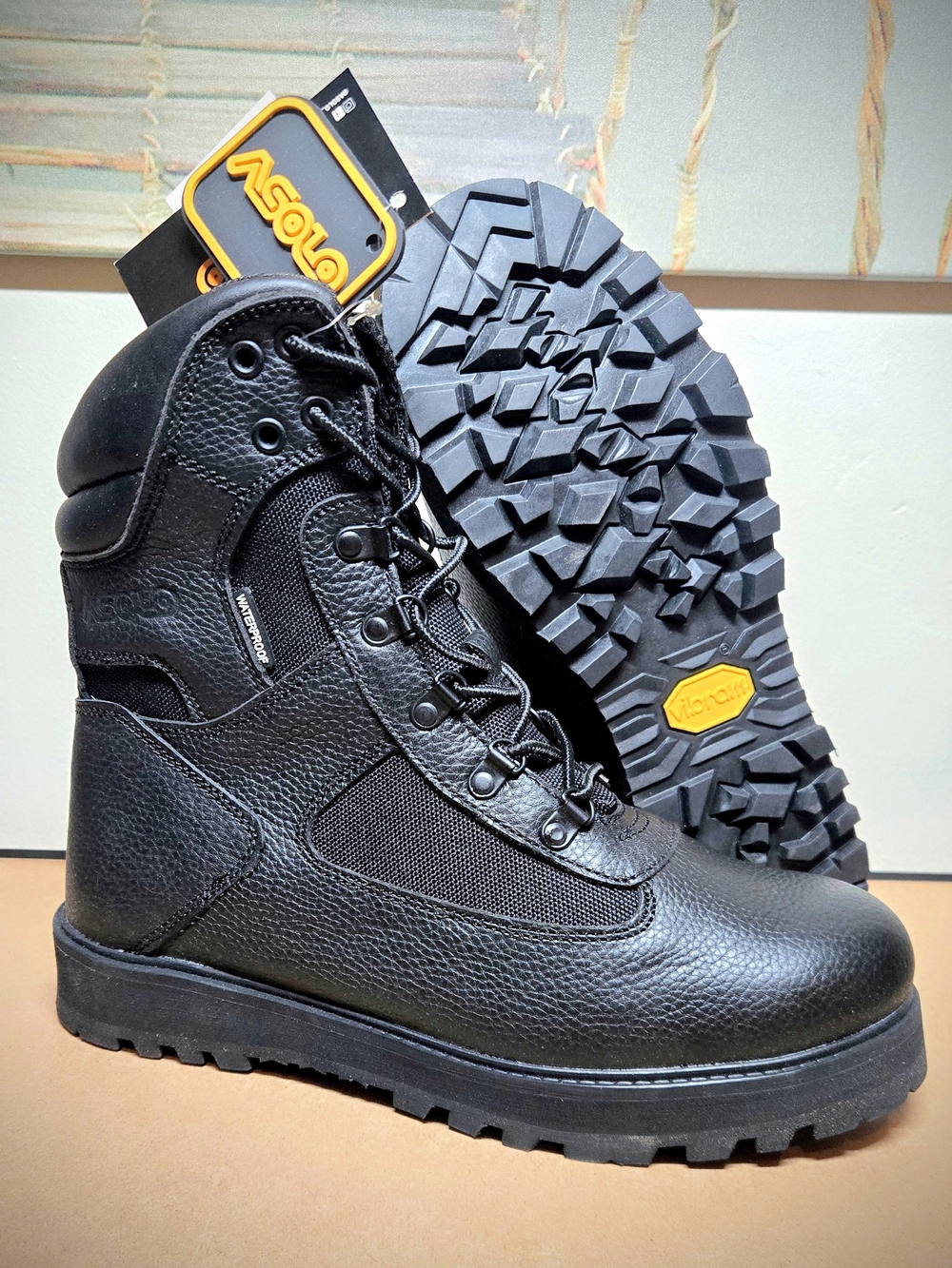 NEW $225 Asolo Mens 10.5 Welt High 8" Leather Waterproof Boots Work Hiking